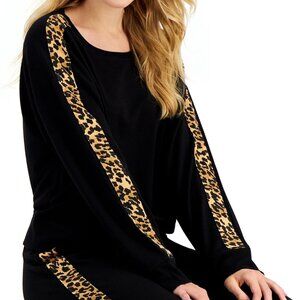 Jenni by Jennifer Moore Womens On Repeat Animal Stripe Sleep Top